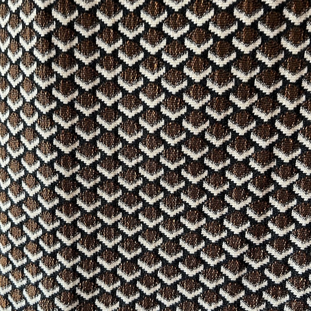 Marks & Spencer Collection Pleated Bronze Geometric Print Skirt 10 Long. - Picture 4 of 8